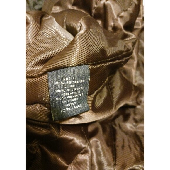 London Fog Men's Brown suede like jacket Quilt Lined Zipper Works Size‎ Large - Picture 7 of 15